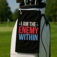 I Am The Enemy Within Golf Towel thumb 2