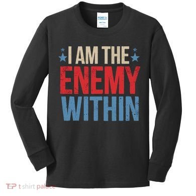 I Am The Enemy Within Kids Long Sleeve Shirt