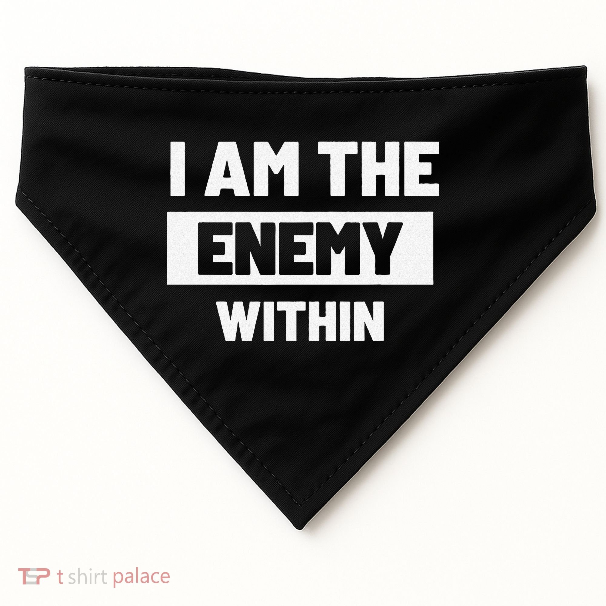 I Am The Enemy Within USA-Made Doggie Bandana