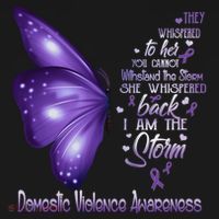 I Am The Storm Domestic Violence Awareness Butterfly Gift Bucket Hat thumb 4