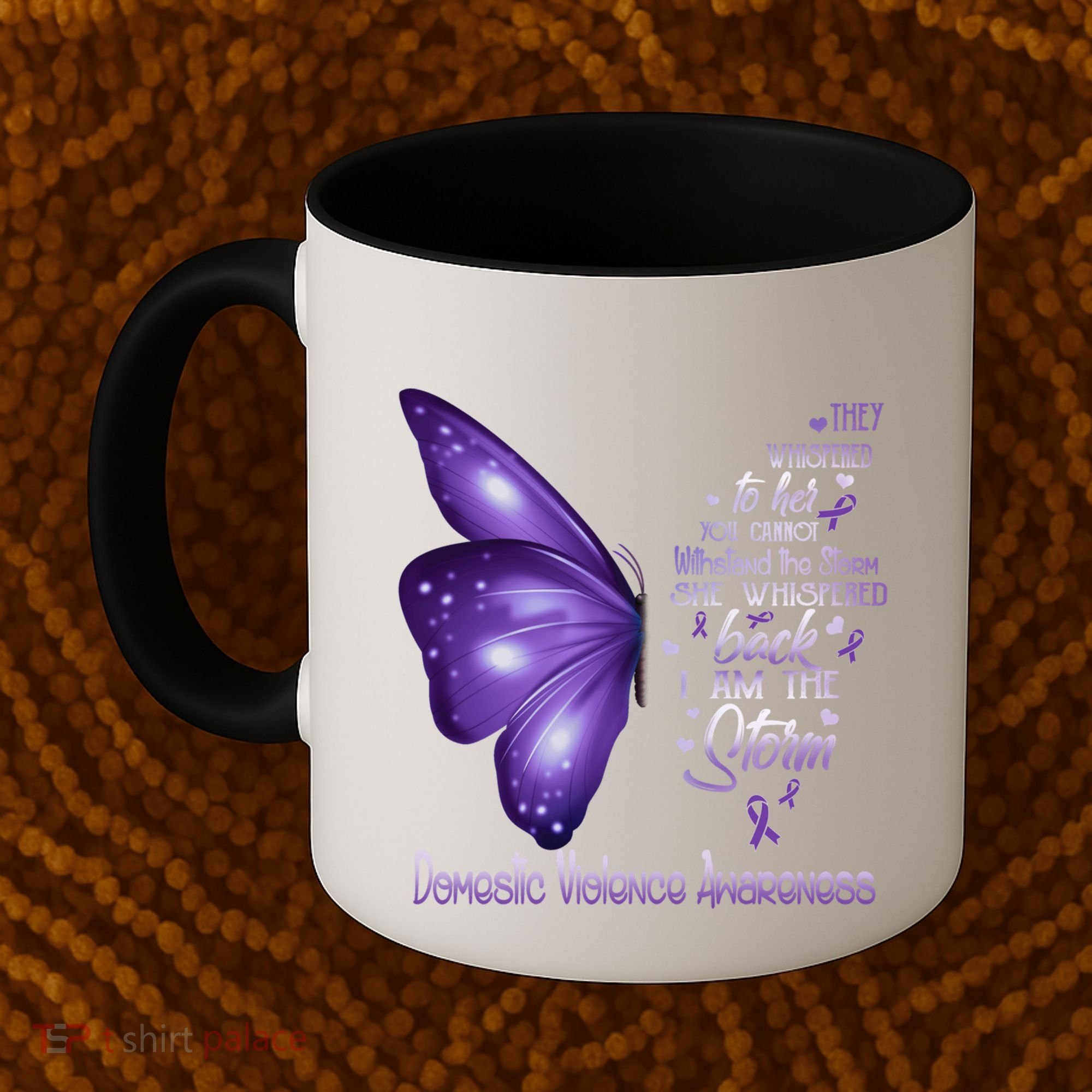 I Am The Storm Domestic Violence Awareness Butterfly Gift Coffee Mug