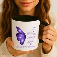 I Am The Storm Domestic Violence Awareness Butterfly Gift Coffee Mug thumb 3