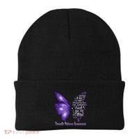 I Am The Storm Domestic Violence Awareness Butterfly Gift Beanie thumb 0