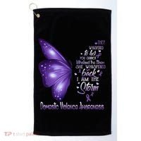 I Am The Storm Domestic Violence Awareness Butterfly Gift Golf Towel thumb 0