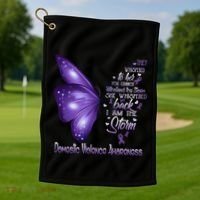 I Am The Storm Domestic Violence Awareness Butterfly Gift Golf Towel thumb 1