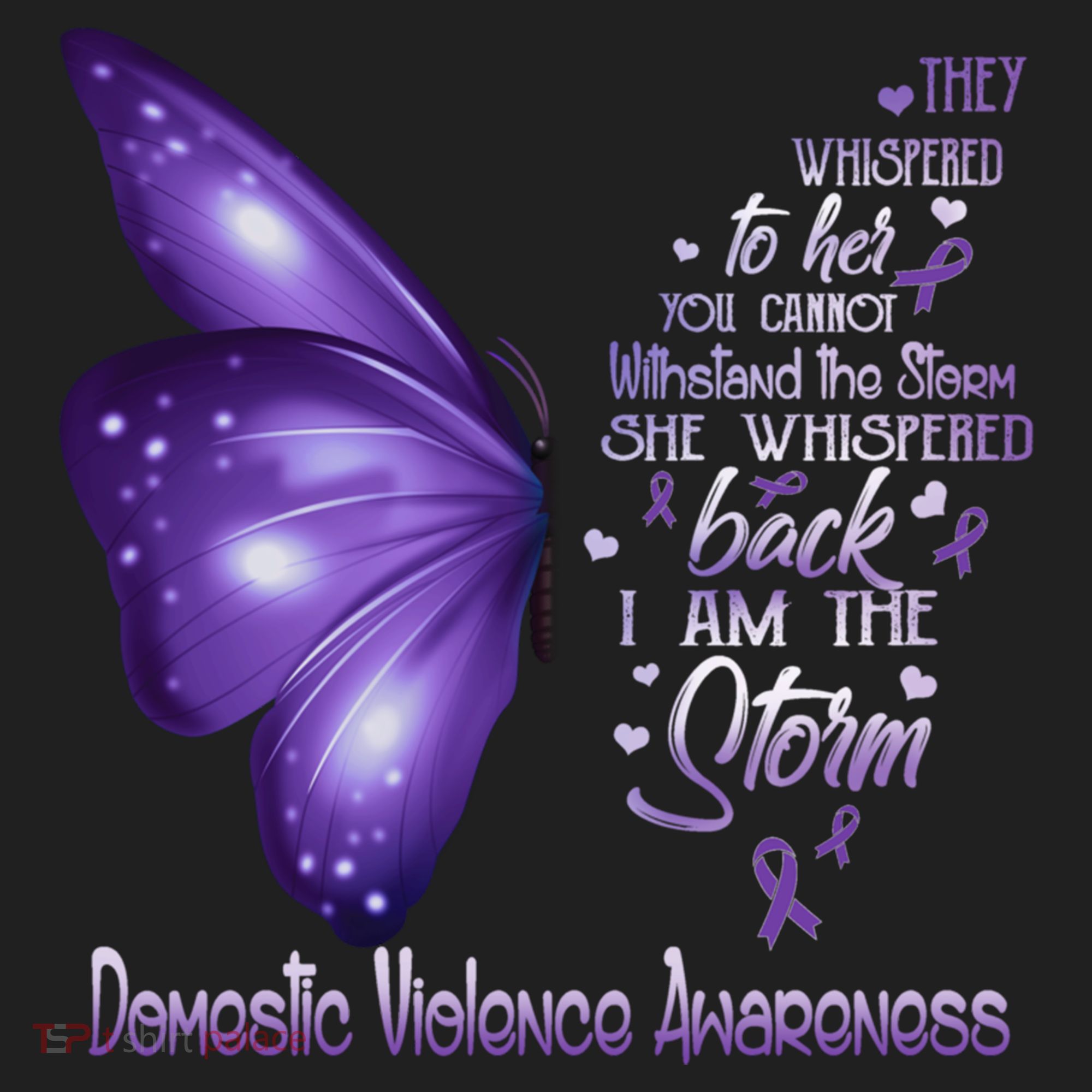 I Am The Storm Domestic Violence Awareness Butterfly Gift Golf Towel