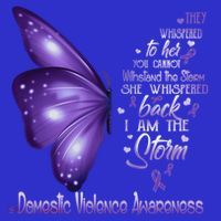 I Am The Storm Domestic Violence Awareness Butterfly Gift Baby Bodysuit thumb 2
