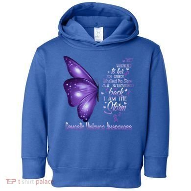 I Am The Storm Domestic Violence Awareness Butterfly Gift Toddler Hoodie
