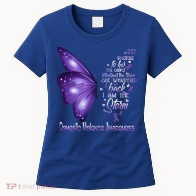 I Am The Storm Domestic Violence Awareness Butterfly Gift Women's T-Shirt
