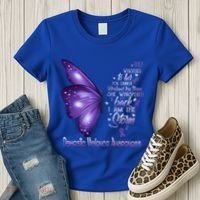 I Am The Storm Domestic Violence Awareness Butterfly Gift Women's T-Shirt thumb 3