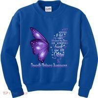 I Am The Storm Domestic Violence Awareness Butterfly Gift Kids Sweatshirt thumb 0