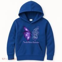 I Am The Storm Domestic Violence Awareness Butterfly Gift Kids Hoodie thumb 0
