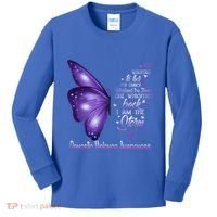 I Am The Storm Domestic Violence Awareness Butterfly Gift Kids Long Sleeve Shirt thumb 0