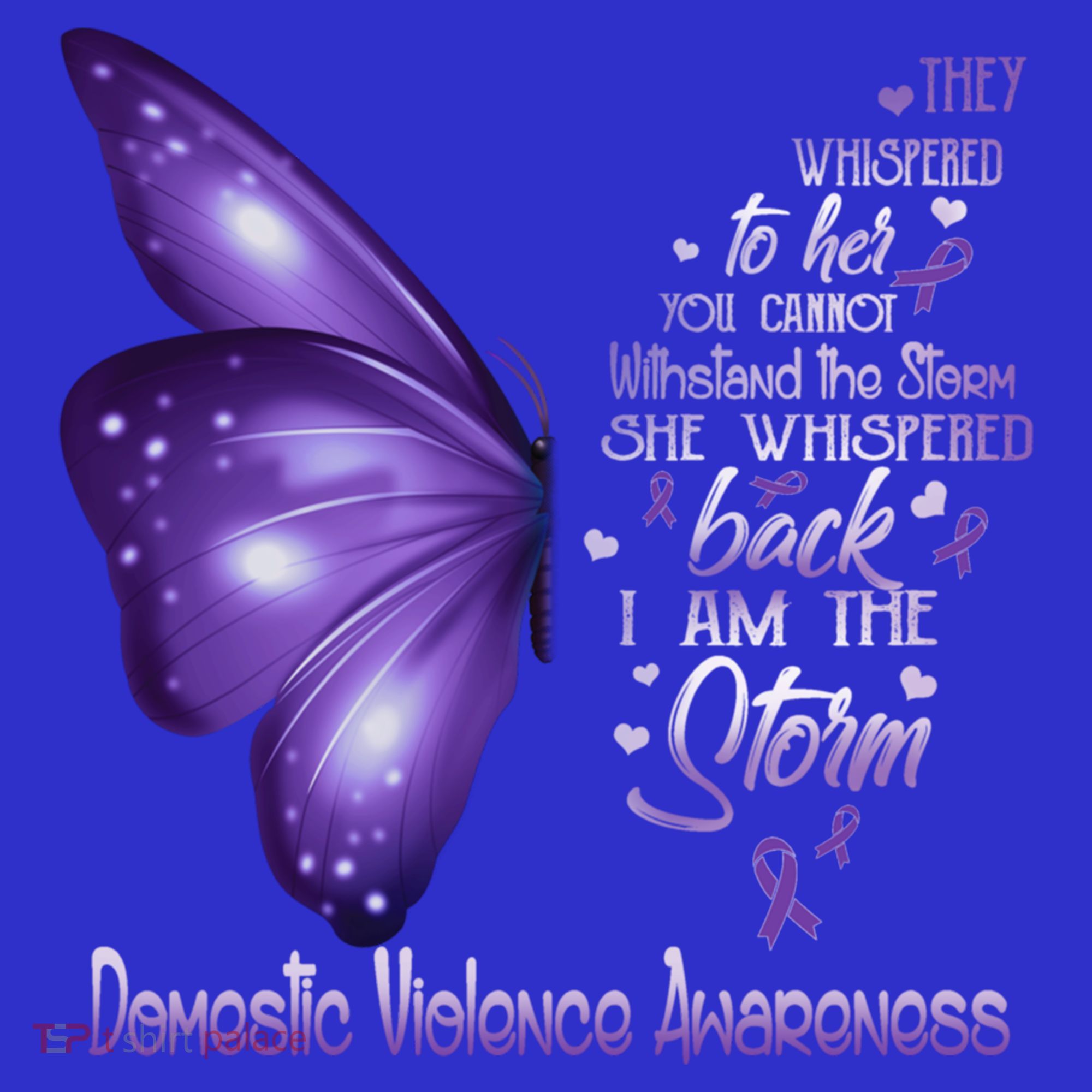 I Am The Storm Domestic Violence Awareness Butterfly Gift Kids T-Shirt