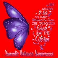 I Am The Storm Domestic Violence Awareness Butterfly Gift Santa Hat thumb 1