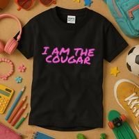 I Am The Cougar Im The Cougar Kids T-Shirt thumb 3
