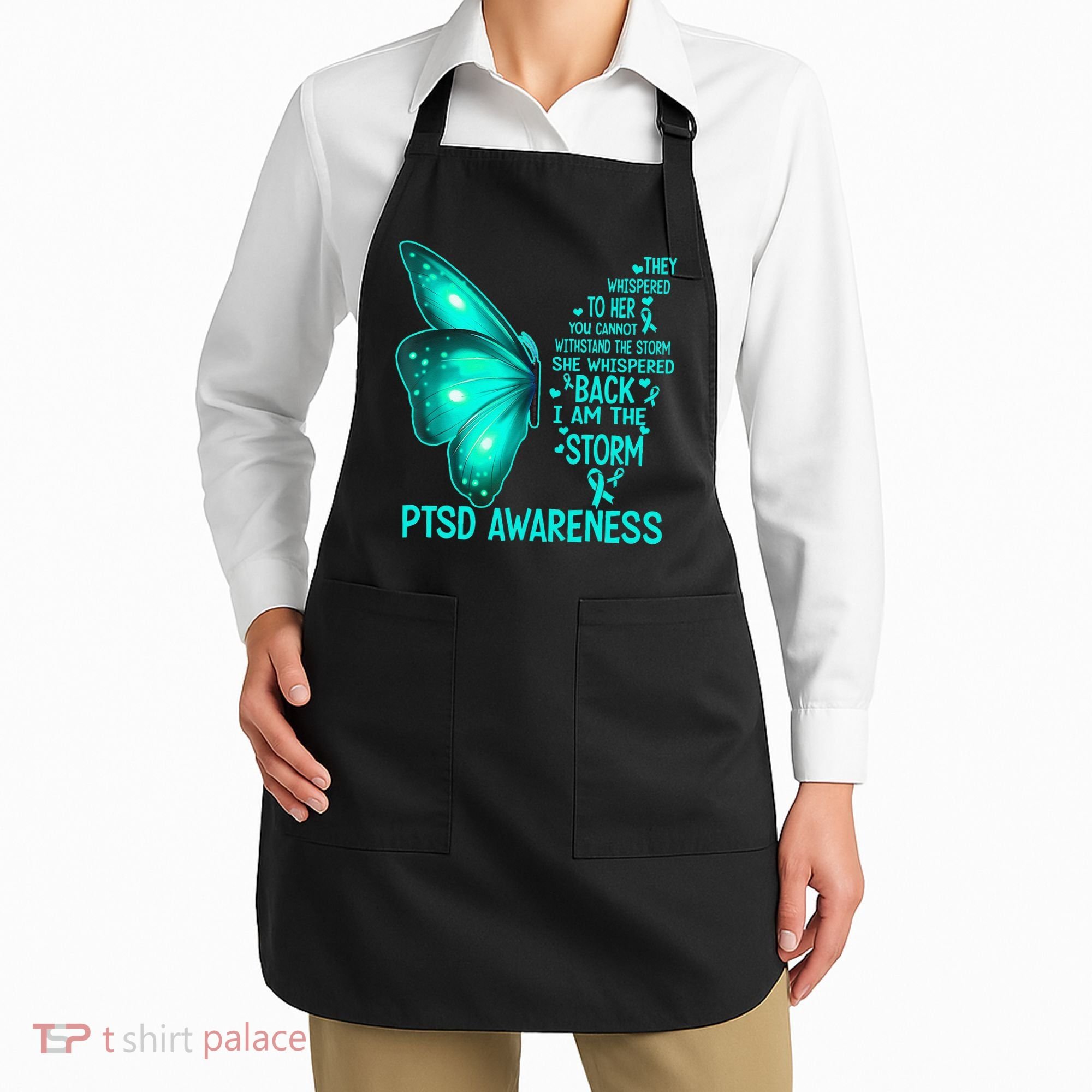 I Am The Storm PTSD Awareness Butterfly Apron