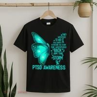 I Am The Storm PTSD Awareness Butterfly T-Shirt thumb 2