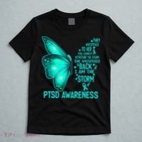 I Am The Storm PTSD Awareness Butterfly T-Shirt thumb 5