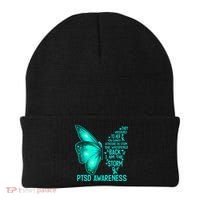 I Am The Storm PTSD Awareness Butterfly Beanie thumb 0