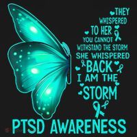 I Am The Storm PTSD Awareness Butterfly Women's Hoodie thumb 2