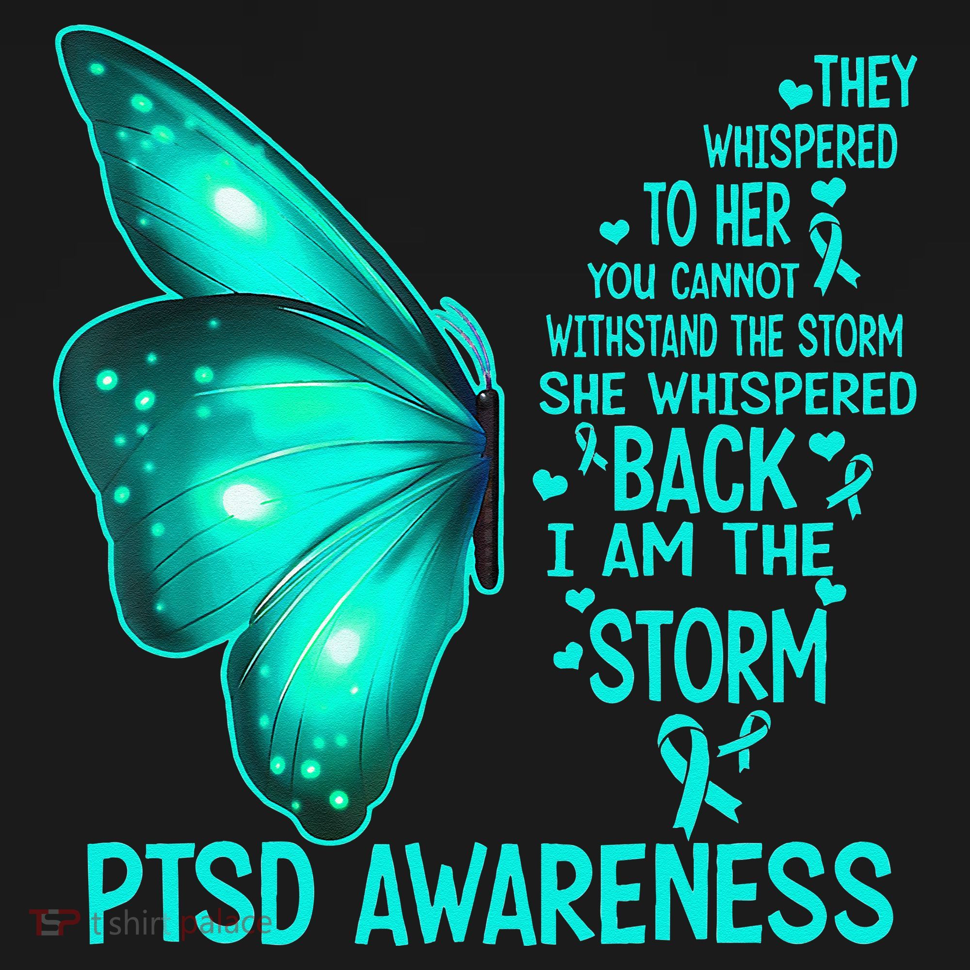 I Am The Storm PTSD Awareness Butterfly Women's Hoodie