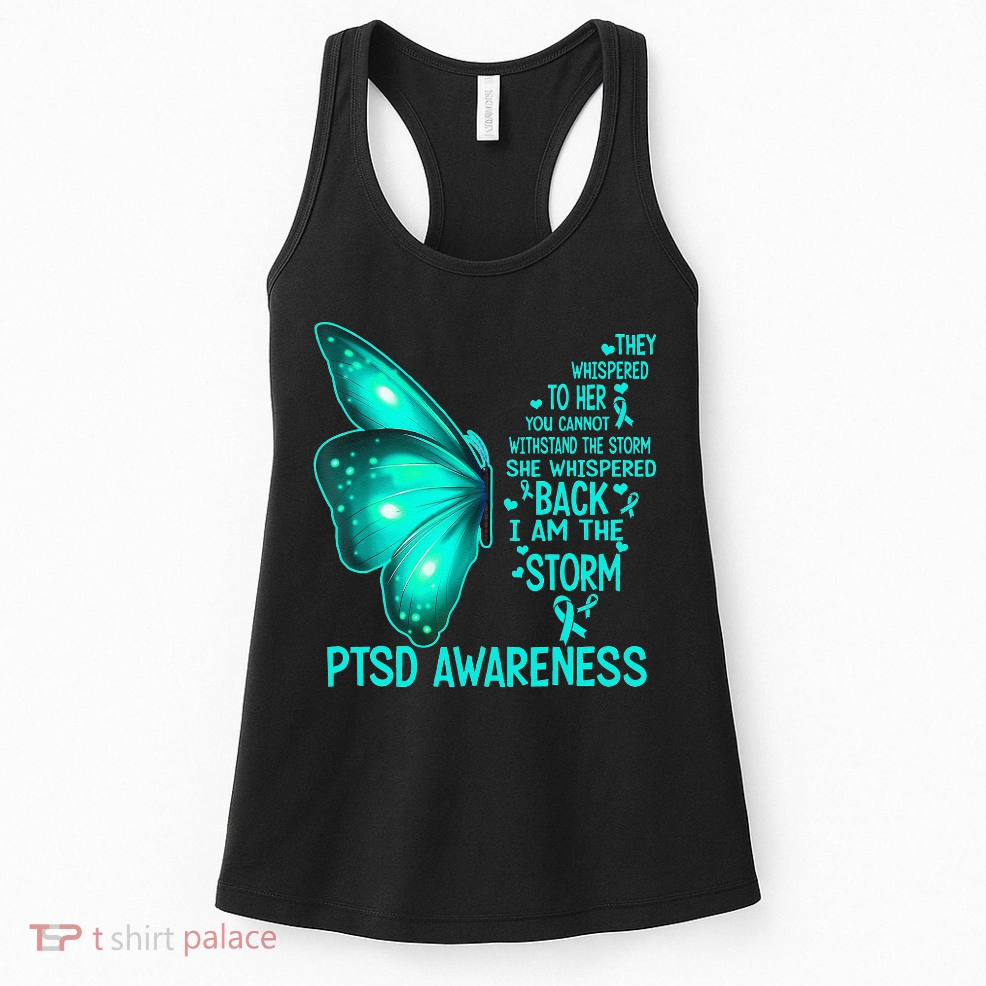 I Am The Storm PTSD Awareness Butterfly Women's Tank Top