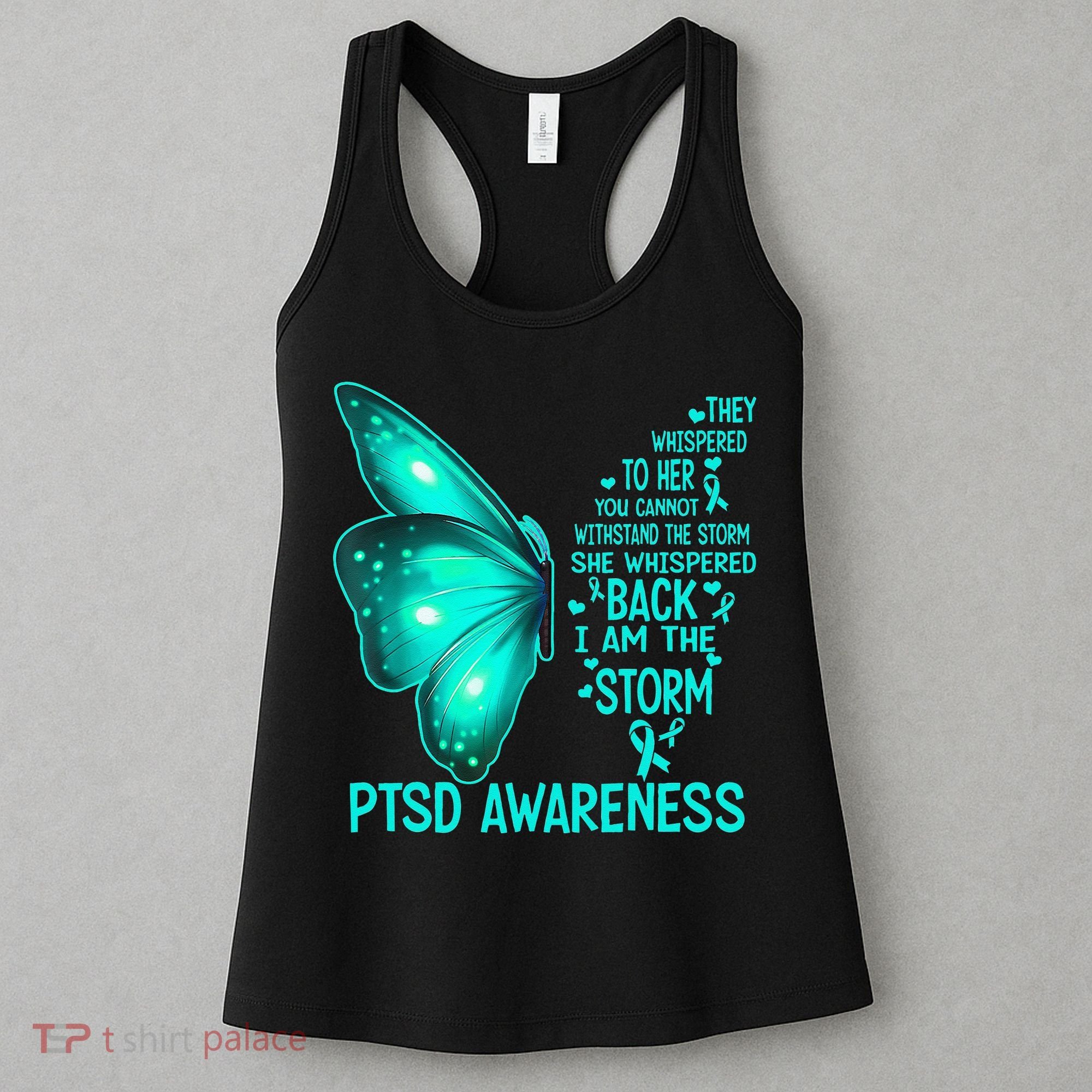I Am The Storm PTSD Awareness Butterfly Women's Tank Top
