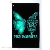 I Am The Storm PTSD Awareness Butterfly Golf Towel thumb 0