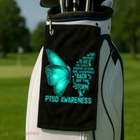 I Am The Storm PTSD Awareness Butterfly Golf Towel thumb 2