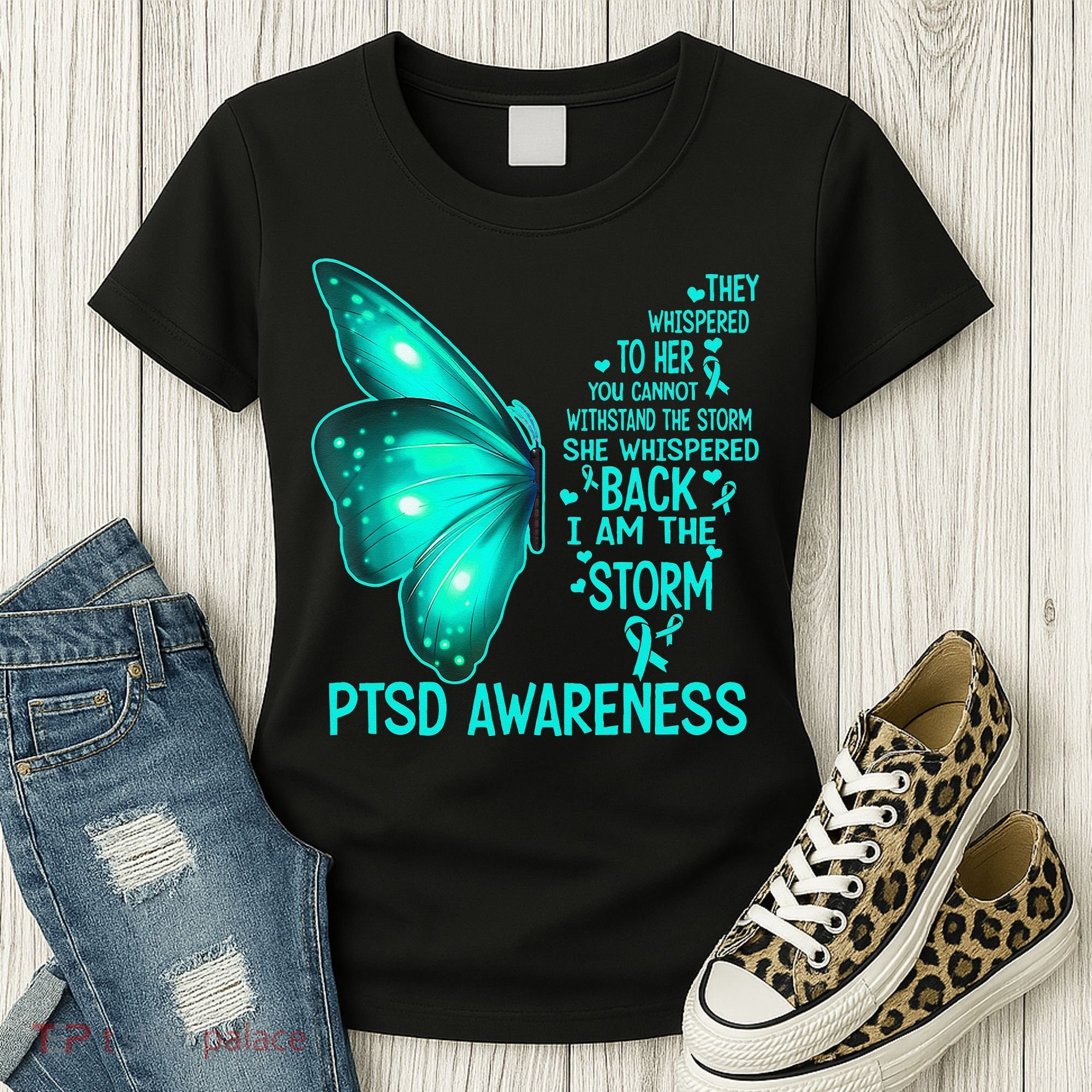 I Am The Storm PTSD Awareness Butterfly Women's T-Shirt