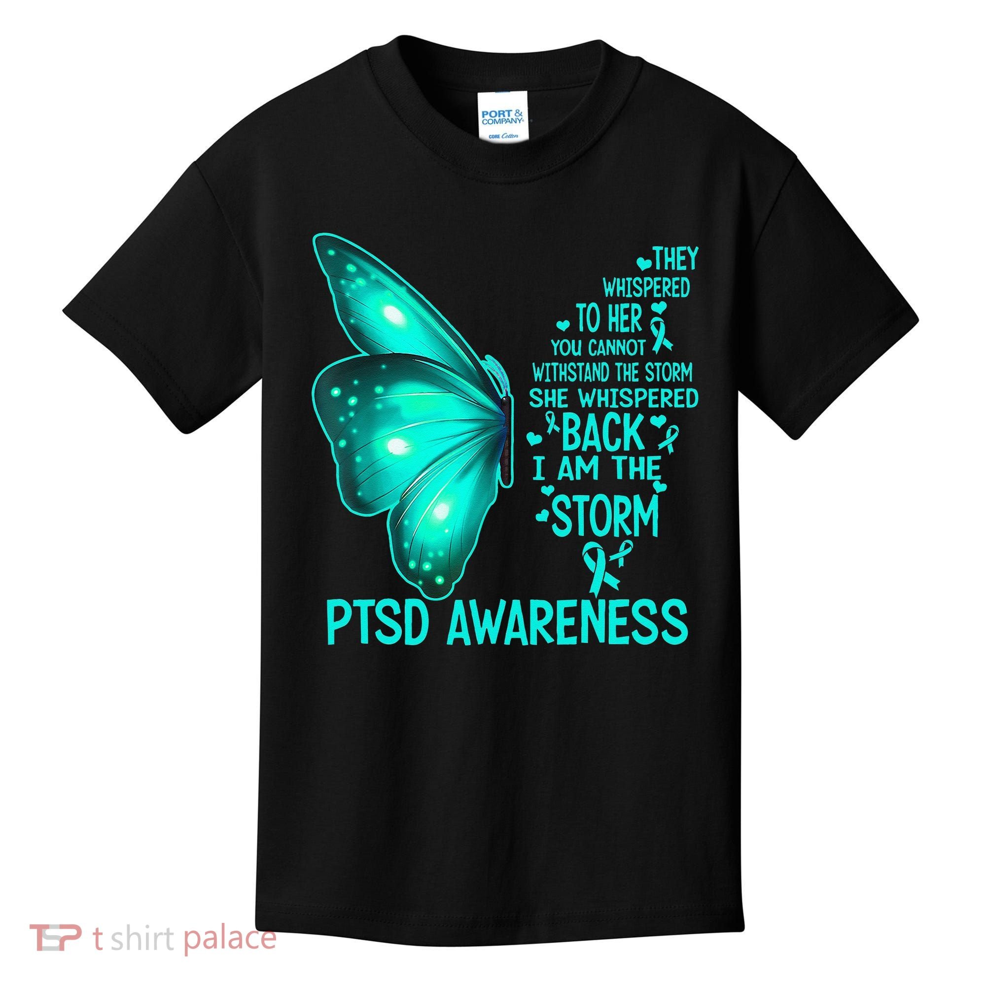 I Am The Storm PTSD Awareness Butterfly Kids T-Shirt