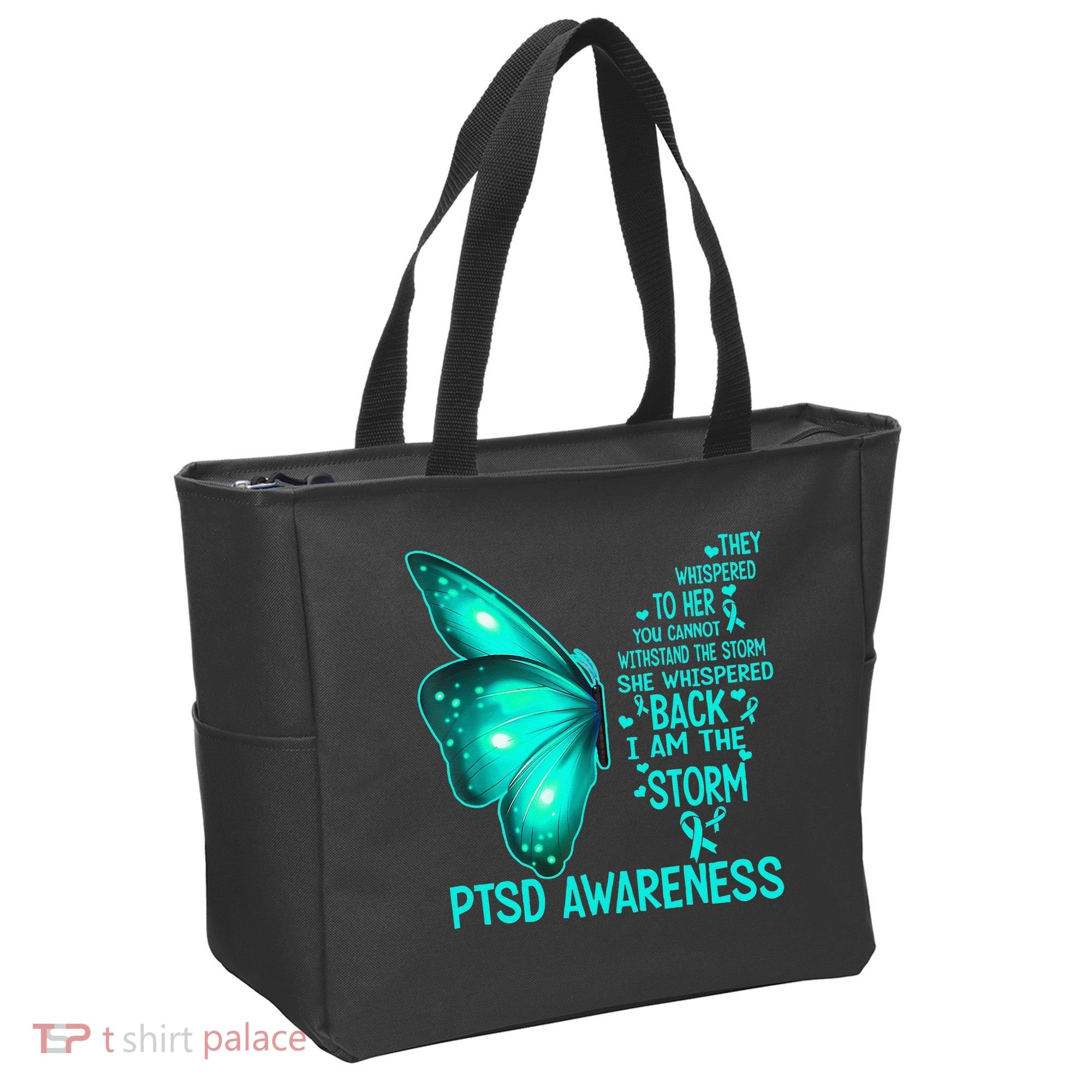 I Am The Storm PTSD Awareness Butterfly Tote Bag