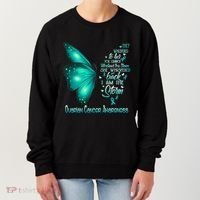 I Am The Storm Ovarian Cancer Awareness Butterfly Gift Women's Sweatshirt thumb 0