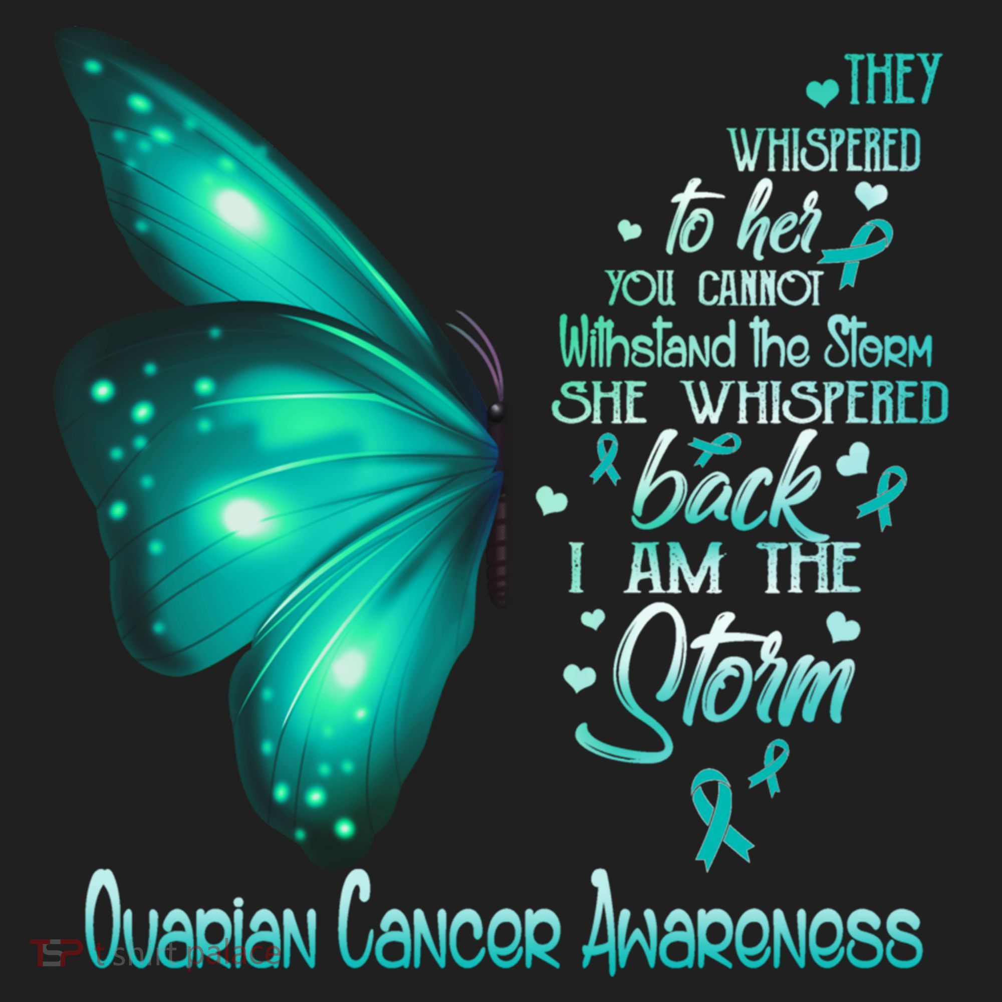 I Am The Storm Ovarian Cancer Awareness Butterfly Gift Beanie
