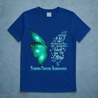 I Am The Storm Ovarian Cancer Awareness Butterfly Gift T-Shirt thumb 5