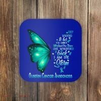 I Am The Storm Ovarian Cancer Awareness Butterfly Gift Coaster thumb 0