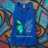 I Am The Storm Ovarian Cancer Awareness Butterfly Gift Women's Tank Top thumb 3