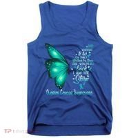 I Am The Storm Ovarian Cancer Awareness Butterfly Gift Tank Top thumb 0