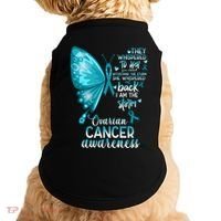 I Am The Storm Ovarian Cancer Awareness Butterfly Gift Doggie Tank thumb 0