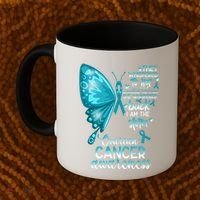 I Am The Storm Ovarian Cancer Awareness Butterfly Gift Coffee Mug thumb 2
