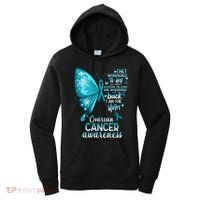 I Am The Storm Ovarian Cancer Awareness Butterfly Gift Women's Hoodie thumb 0