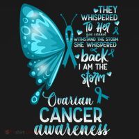 I Am The Storm Ovarian Cancer Awareness Butterfly Gift Ornament thumb 1
