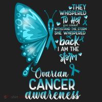 I Am The Storm Ovarian Cancer Awareness Butterfly Gift Golf Towel thumb 3