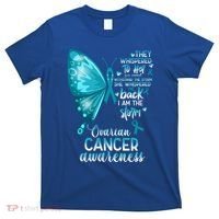 I Am The Storm Ovarian Cancer Awareness Butterfly Gift T-Shirt thumb 0