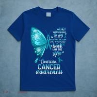 I Am The Storm Ovarian Cancer Awareness Butterfly Gift T-Shirt thumb 5