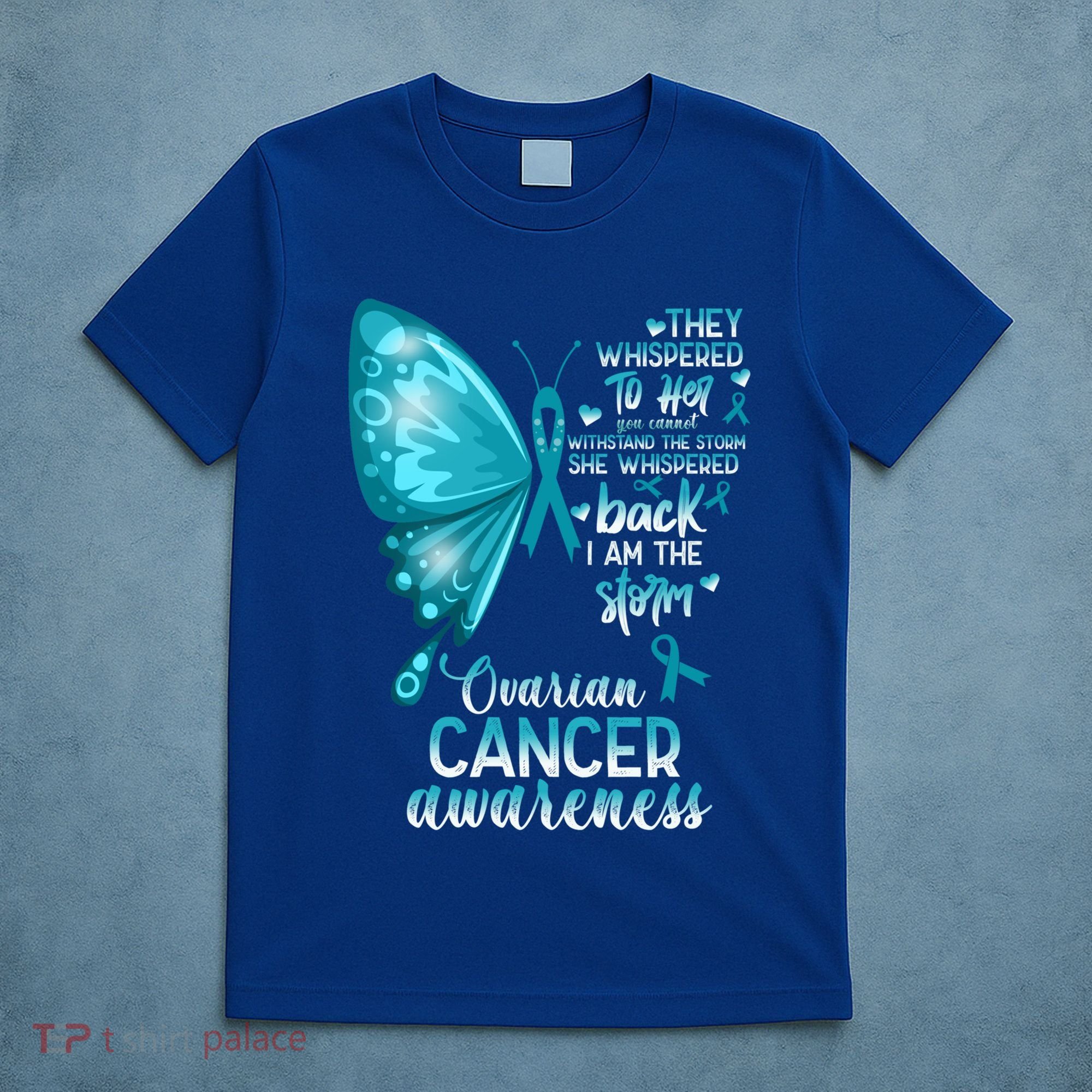 I Am The Storm Ovarian Cancer Awareness Butterfly Gift T-Shirt