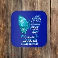 I Am The Storm Ovarian Cancer Awareness Butterfly Gift Coaster thumb 0