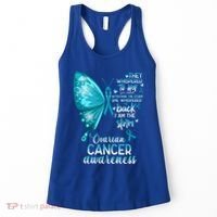 I Am The Storm Ovarian Cancer Awareness Butterfly Gift Women's Tank Top thumb 0