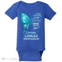 I Am The Storm Ovarian Cancer Awareness Butterfly Gift Baby Bodysuit thumb 0